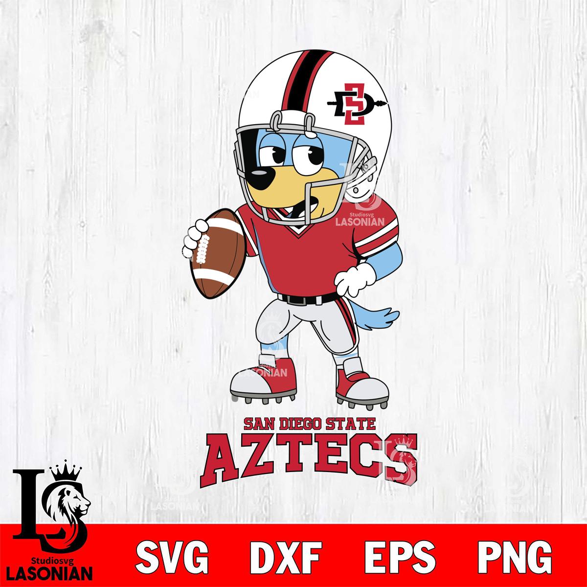 San Diego State Aztecs Bluey rugby – lasoniansvg