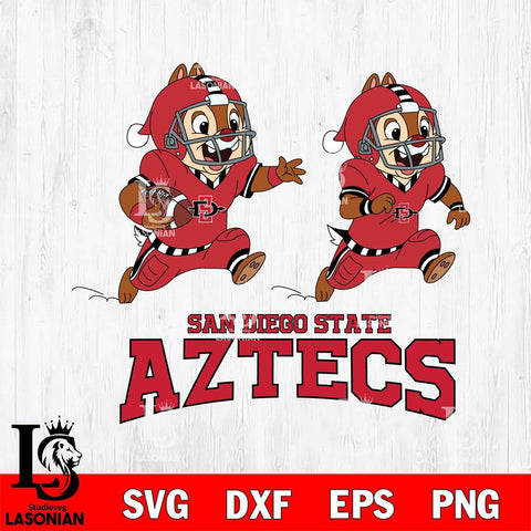 San Diego State Aztecs Chip & Dale Football Cricut,Christmas SVG DXF EPS PNG FILE, NCAA Digital Download,Instant Download, Silhouette