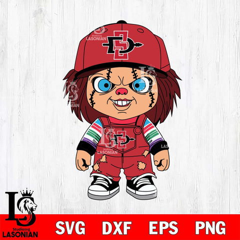 San Diego State Aztecs Chucky Football Horror Halloween Svg Eps Dxf Png File, NCAA svg, Digital Download, Instant Download
