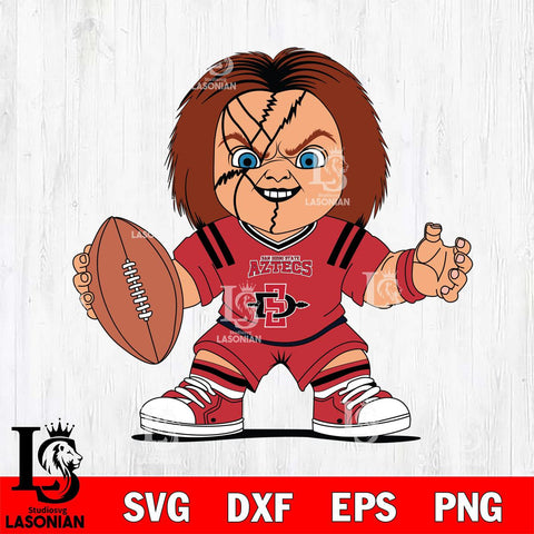 San Diego State Aztecs Chucky Horror 2 Svg Eps Dxf Png File, NCAA svg, Digital Download, Instant Download
