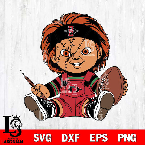 San Diego State Aztecs Chucky Horror 9 Svg Eps Dxf Png File, NCAA svg, Digital Download, Instant Download