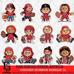 San Diego State Aztecs Chucky Horror Bundle 12 SVG Eps Dxf Png File, Bundle NCAA svg, Digital Download, Instant Download
