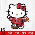 San Diego State Aztecs Cute Hello Kitty Football 7 Svg Eps Dxf Png File, NCAA svg, Digital Download, Instant Download