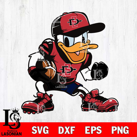 San Diego State Aztecs Donal Duck Svg Eps Dxf Png File, NCAA svg, Digital Download, Instant Download