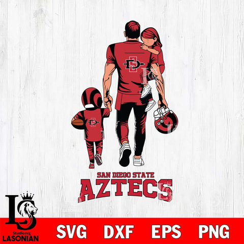 San Diego State Aztecs Father And Son Football SVG DXF EPS PNG FILE,NCAA SVG, Father day Digital Download,Instant Download, Silhouette