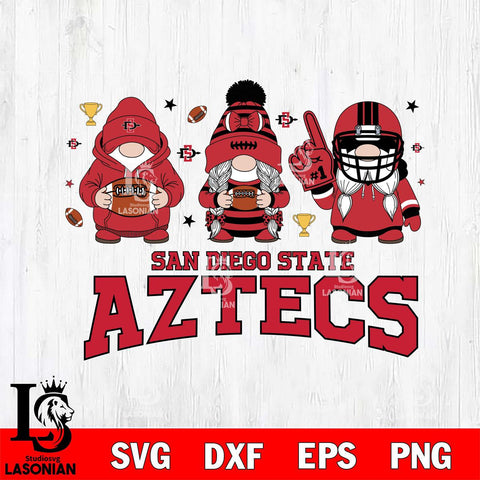 San Diego State Aztecs Gnome #1 Football File Cut, NCAA SVG, Digital Download , Criucut , Silhouette