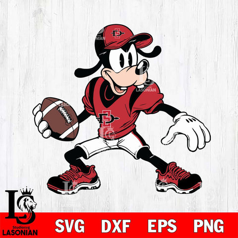 San Diego State Aztecs Goofy Svg Eps Dxf Png File, NCAA svg, Digital Download, Instant Download