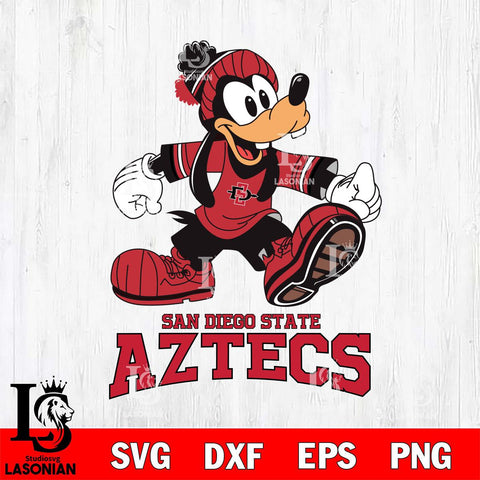San Diego State Aztecs Goofy Cool Sport SVG DXF EPS PNG FILE,NCAA svg ,Football Digital Download,Instant Download, Silhouette
