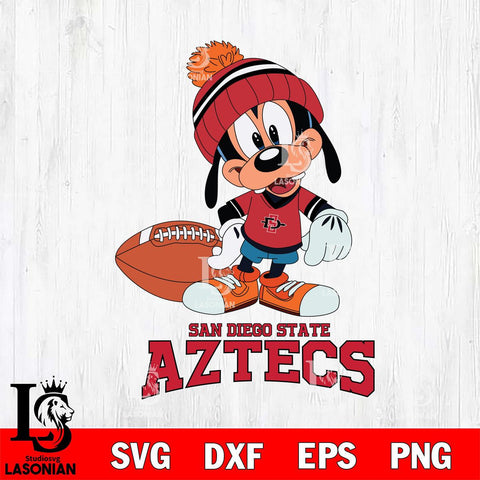 San Diego State Aztecs Goofy Football SVG DXF EPS PNG FILE,NCAA svg ,Football Digital Download,Instant Download, Silhouette
