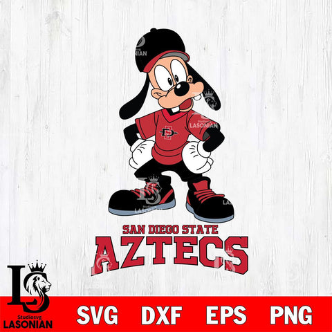 San Diego State Aztecs Goofy Sport SVG DXF EPS PNG FILE,NCAA svg ,Football Digital Download,Instant Download, Silhouette