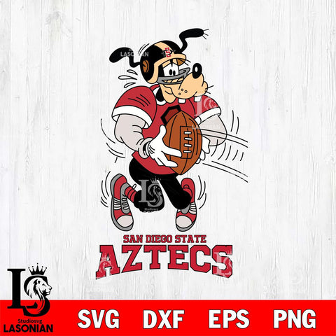 San Diego State Aztecs Goofy Sport Football SVG DXF EPS PNG FILE,NCAA svg ,Football Digital Download,Instant Download, Silhouette