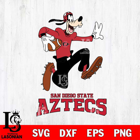 San Diego State Aztecs Goofy rugby Sport SVG DXF EPS PNG FILE,NCAA svg ,Football Digital Download,Instant Download, Silhouette