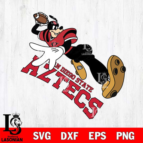 San Diego State Aztecs Goofy rugby player SVG DXF EPS PNG FILE,NCAA svg ,Football Digital Download,Instant Download, Silhouette