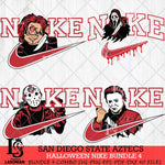San Diego State Aztecs Halloween Nike NCAA Bundle 4 Svg Eps Dxf Png File, Digital Download, Instant Download