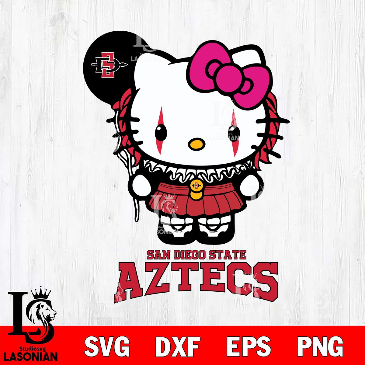 San Diego State Aztecs Hello Kitty Horror 7 – lasoniansvg