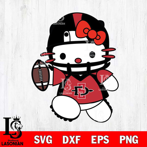 San Diego State Aztecs Hello Kitty sport 11 Svg Eps Dxf Png File, NCAA svg, Digital Download, Instant Download