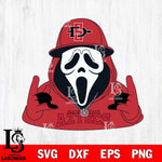San Diego State Aztecs Horror Character Ghostface Sport Svg Eps Dxf Png File, NCAA svg, Digital Download, Instant Download
