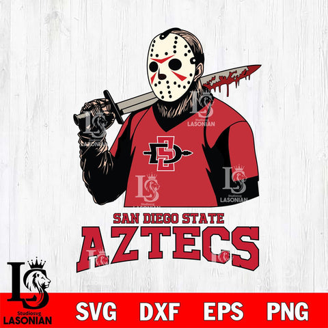 San Diego State Aztecs Jason Voorhees 11 Svg Eps Dxf Png File, Digital Download