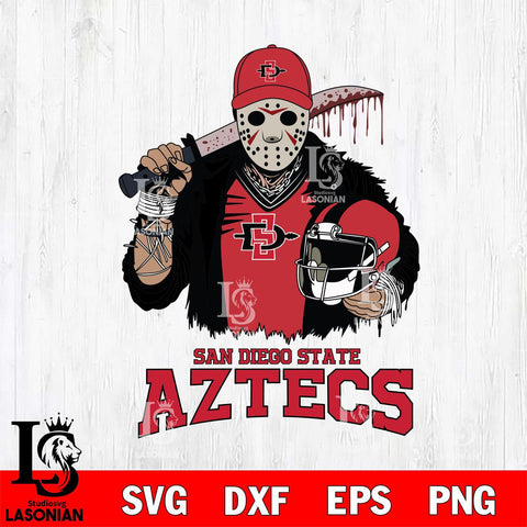 San Diego State Aztecs Jason Voorhees 2 Svg Eps Dxf Png File, Digital Download