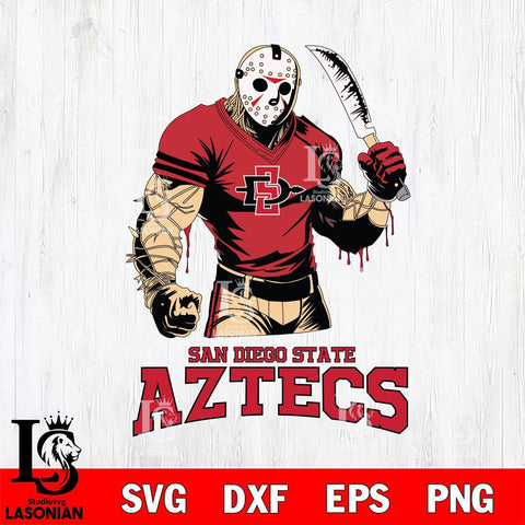 San Diego State Aztecs Jason Voorhees Svg Eps Dxf Png File, Digital Download