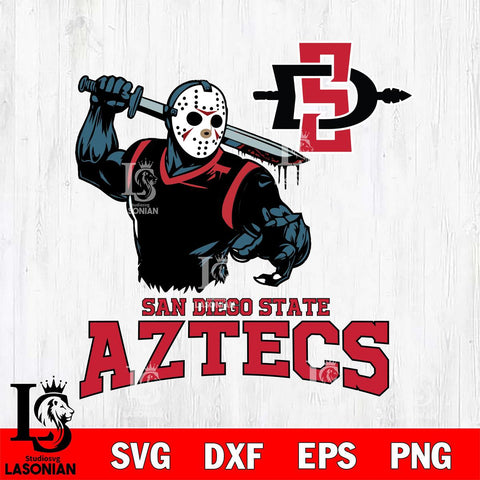 San Diego State Aztecs Jason Voorhees 5 Svg Eps Dxf Png File, Digital Download