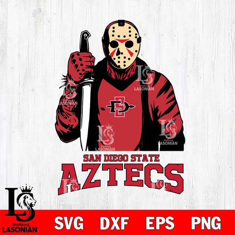 San Diego State Aztecs Jason Voorhees 6 Svg Eps Dxf Png File, Digital Download