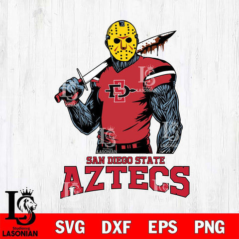 San Diego State Aztecs Jason Voorhees 7 Svg Eps Dxf Png File, Digital Download