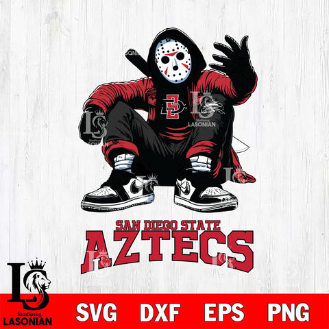 San Diego State Aztecs Jason Voorhees Halloween SVG Svg Eps Dxf Png File, Digital Download, Instant Download