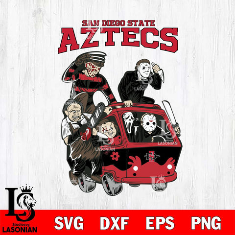 San Diego State Aztecs Jason Voorhees Horror 10 Svg Eps Dxf Png File, NCAA svg, Digital Download, Instant Download
