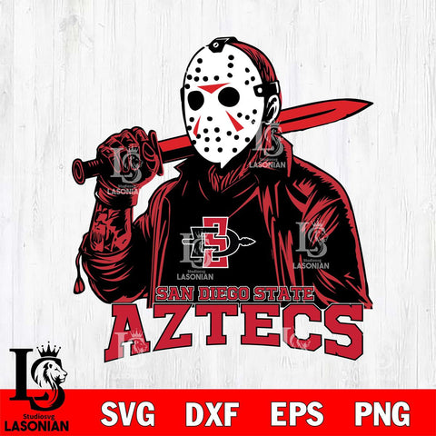 San Diego State Aztecs Jason Voorhees Horror 12 Svg Eps Dxf Png File, NCAA svg, Digital Download, Instant Download