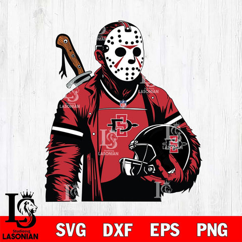 San Diego State Aztecs Jason Voorhees Horror 2 Svg Eps Dxf Png File, NCAA svg, Digital Download, Instant Download