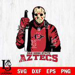 San Diego State Aztecs Jason Voorhees Horror 3 Svg Eps Dxf Png File, NCAA svg, Digital Download, Instant Download