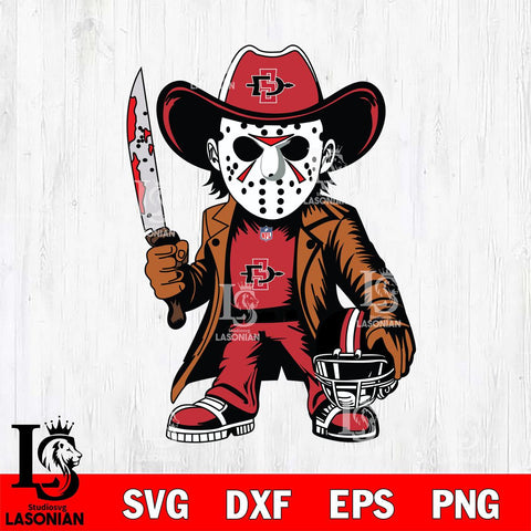 San Diego State Aztecs Jason Voorhees Horror Svg Eps Dxf Png File, NCAA svg, Digital Download, Instant Download