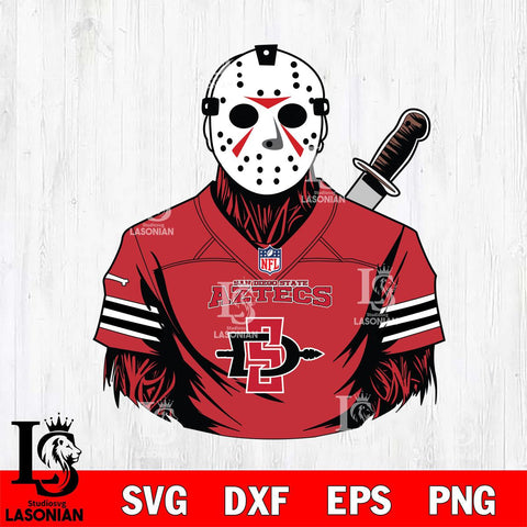 San Diego State Aztecs Jason Voorhees Horror 4 Svg Eps Dxf Png File, NCAA svg, Digital Download, Instant Download
