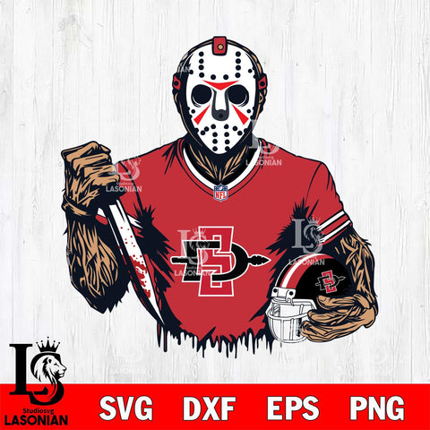 San Diego State Aztecs Jason Voorhees Horror 5 Svg Eps Dxf Png File, NCAA svg, Digital Download, Instant Download
