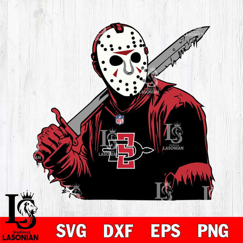 San Diego State Aztecs Jason Voorhees Horror 7 Svg Eps Dxf Png File, NCAA svg, Digital Download, Instant Download