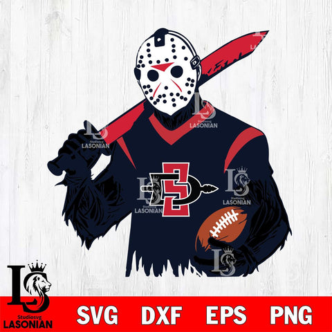 San Diego State Aztecs Jason Voorhees Horror Halloween 2 Svg Eps Dxf Png File, NCAA svg, Digital Download, Instant Download