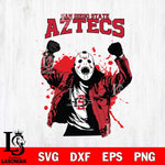 San Diego State Aztecs Jason Voorhees Horror Halloween 3 Svg Eps Dxf Png File, NCAA svg, Digital Download, Instant Download