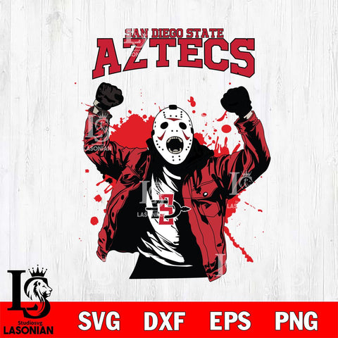 San Diego State Aztecs Jason Voorhees Horror Halloween 3 Svg Eps Dxf Png File, NCAA svg, Digital Download, Instant Download