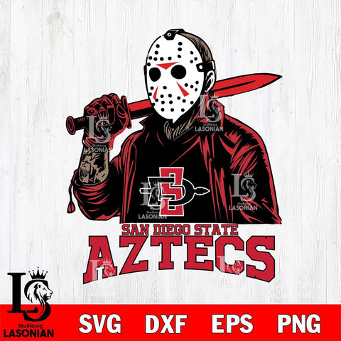 San Diego State Aztecs Jason Voorhees Horror Halloween Svg Eps Dxf Png File, NCAA svg, Digital Download, Instant Download