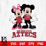 San Diego State Aztecs Mickey Minnie Mouse Sport Svg Eps Dxf Png File, NCAA svg , File Cut , Digital Download , Instant Download, Cut Svg Files