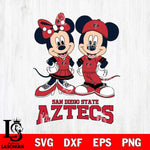 San Diego State Aztecs Mickey Minnie Mouse rugby ball Svg Eps Dxf Png File, NCAA svg , File Cut , Digital Download , Instant Download, Cut Svg Files