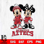 San Diego State Aztecs Mickey Minnie Rugby Hoodie Svg Eps Dxf Png File, NCAA svg , File Cut , Digital Download , Instant Download, Cut Svg Files