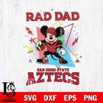 San Diego State Aztecs Mickey Mouse Sport Rad Dad SVG DXF EPS PNG FILE, NCAA File Cut,Digital Download,Instant Download