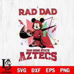 San Diego State Aztecs Mickey Wearing Hoodie Rad Dad SVG DXF EPS PNG FILE, NCAA File Cut,Digital Download,Instant Download