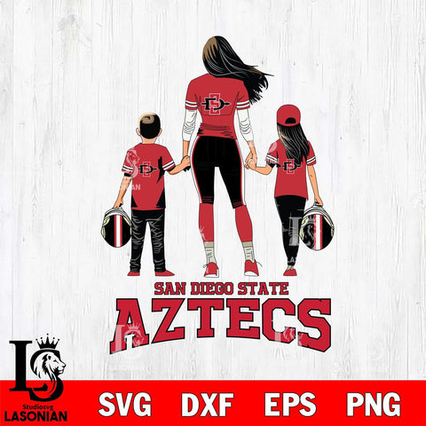 San Diego State Aztecs Mother and son Rugby SVG DXF EPS PNG FILE,NCAA SVG, Father day Digital Download,Instant Download, Silhouette
