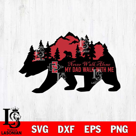 San Diego State Aztecs My Dad Walk With Me Svg Eps Dxf Png File, Digital Download, Instant Download