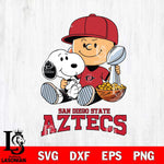 San Diego State Aztecs Peanuts Snoopy Champion football SVG DXF EPS PNG FILE,Snoopy File Cut, NCAA Digital Download,Instant Download,Christmas Silhouette