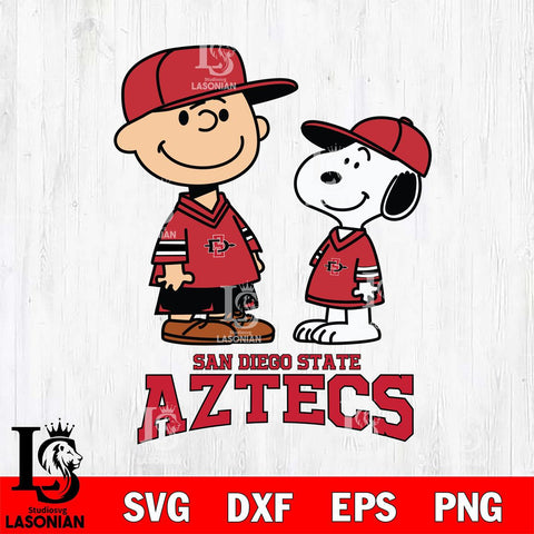 San Diego State Aztecs Peanuts Snoopy Football SVG DXF EPS PNG FILE,Snoopy File Cut, NCAA Digital Download,Instant Download,Christmas Silhouette