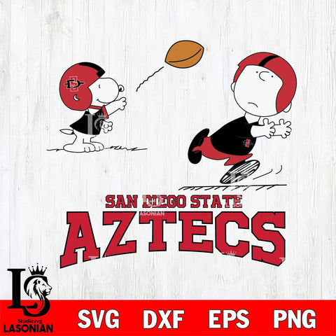 San Diego State Aztecs Peanuts play football SVG DXF EPS PNG FILE,Snoopy File Cut, NCAA Digital Download,Instant Download,Christmas Silhouette